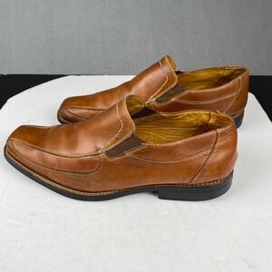 Sandro Moscoloni Berwyn Leather Loafer Men Size 11 D Brown Slip On Casual Shoe